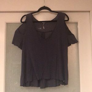 Free People Cold shoulder short sleeve top